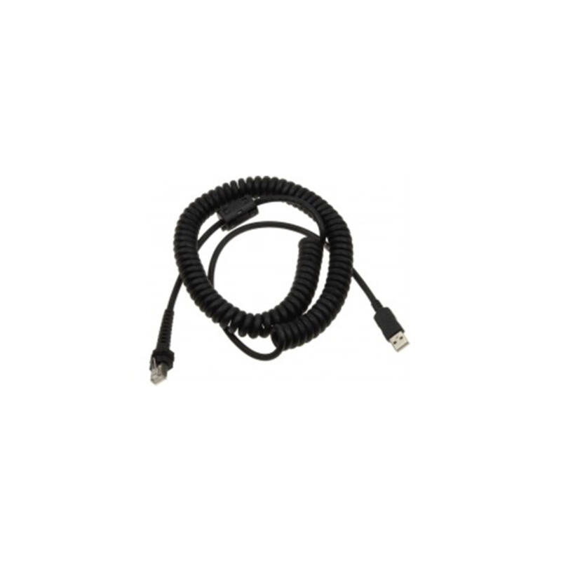 Datalogic usb cable, coiled, usb type a, black