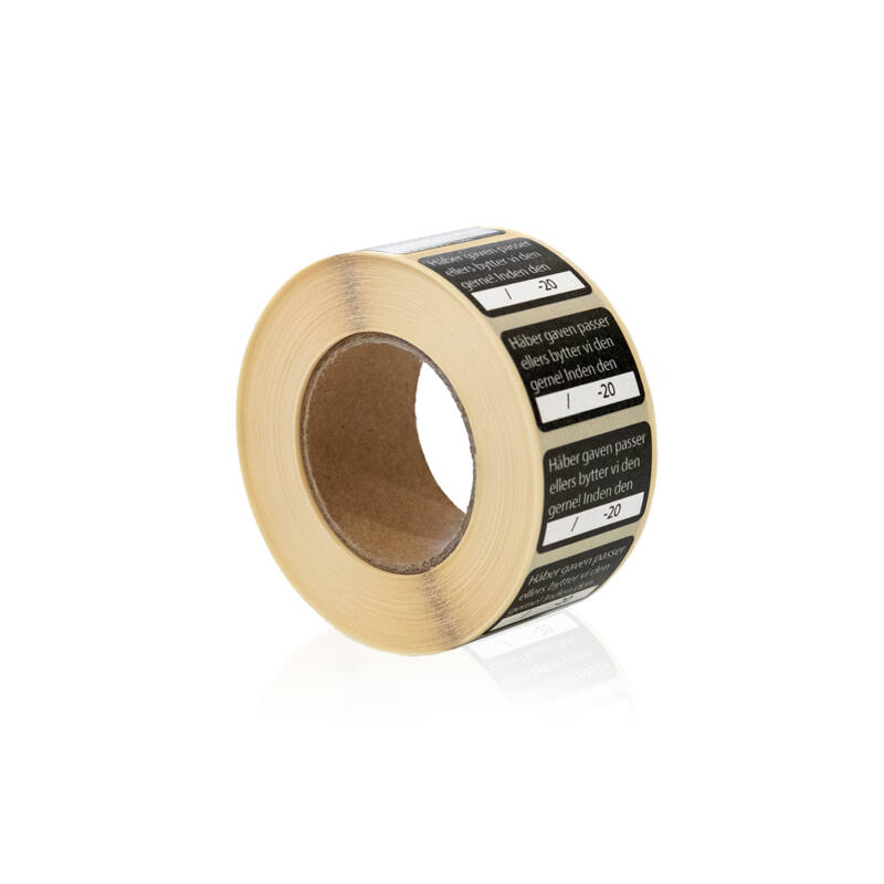 Delfi label 30 x 19mm, byttemærke, hvid vellum,