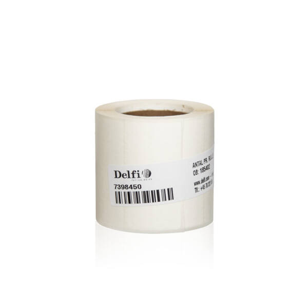 Delfi Label 60 x 30 mm, TT, plast, permanent, hvid