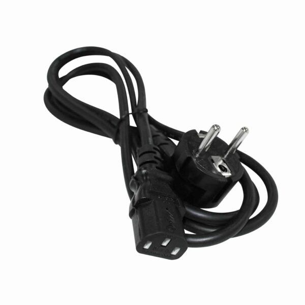 Delfi Power Cord, Black, 2 meter, Type C13 - Straight - Image 1