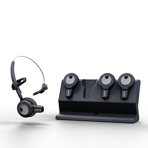 VoCoVo Link, komplett uppsättning med 4 headset och laddningsdocka