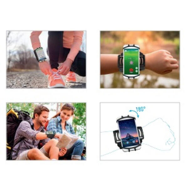 Mobilis carrying case (wristband) for smartphone and hdd - black - drop resistant, anti-slip - billede 2