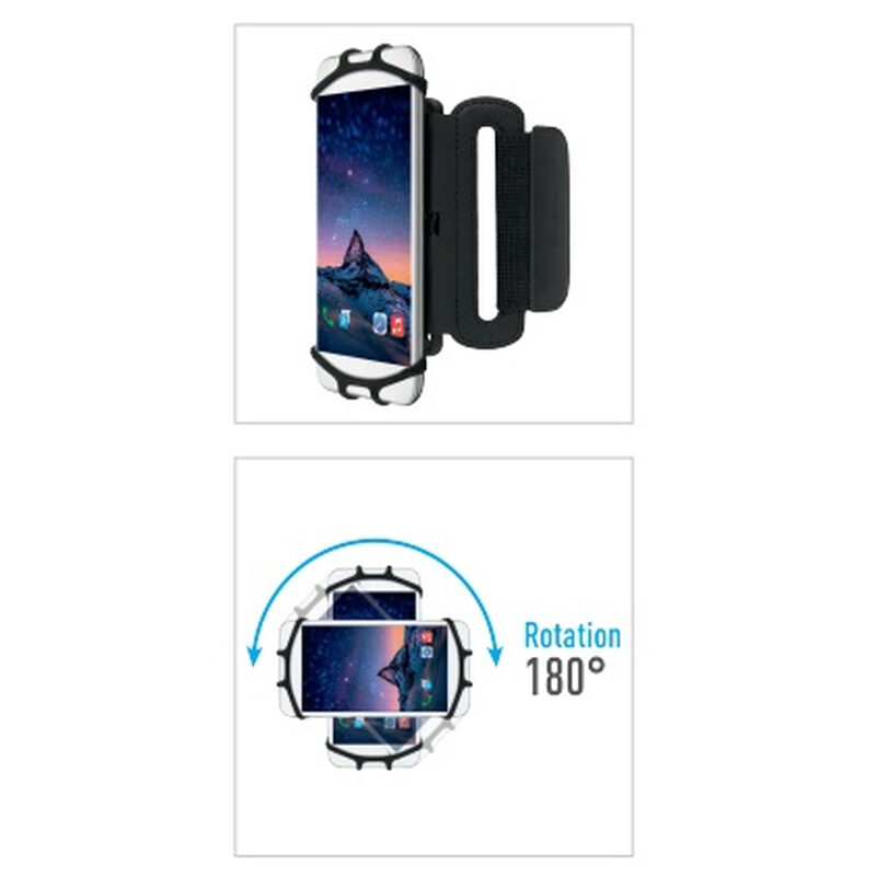 Mobilis carrying case (wristband) for smartphone and hdd - black - drop resistant, anti-slip