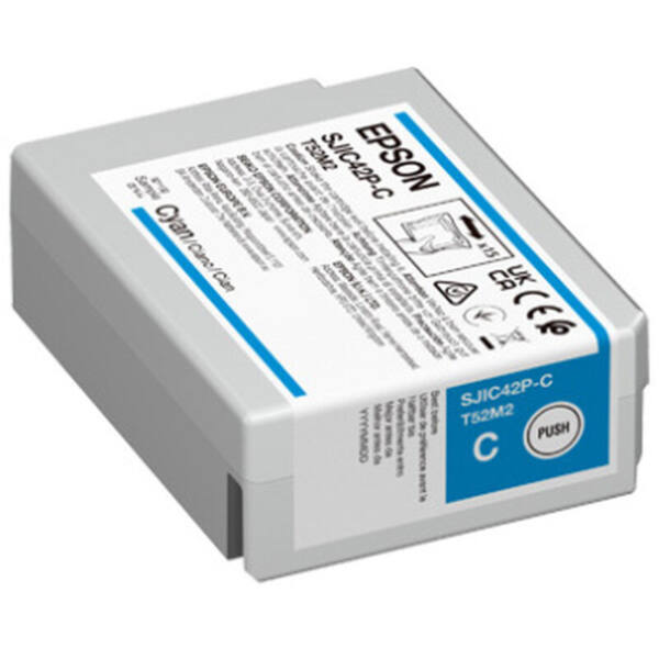 Epson cartridge ink, cyan (gloss), filling capacity: 50 ml, for epson colorworks c4000 - image 2