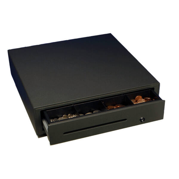 Star micronics, cb-2002 lc fn cash drawer eco black, bank notes flat with mouse trap type holders - image 1