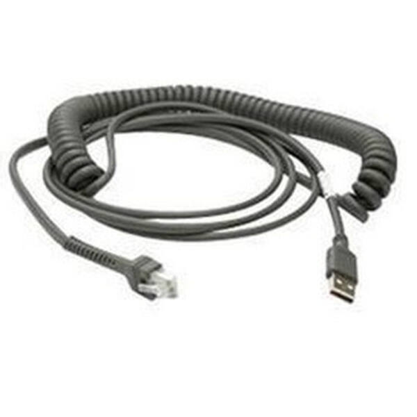 Zebra usb-kabel, gewendelt, 2,8 m – bild 1