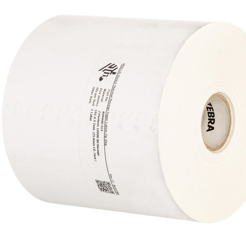 Zebra Z-Perform 1000D 80 Bonrolle, 51 mm x 100 m Papierbon, Rollen/Karton: 12