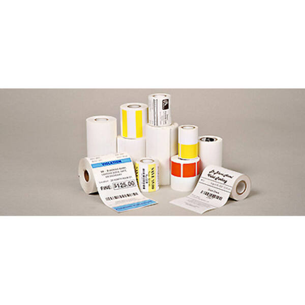 Weißes zebra 8000d 10-jahres-bonpapier 75 mm x 20 m für mobile drucker – bild 1