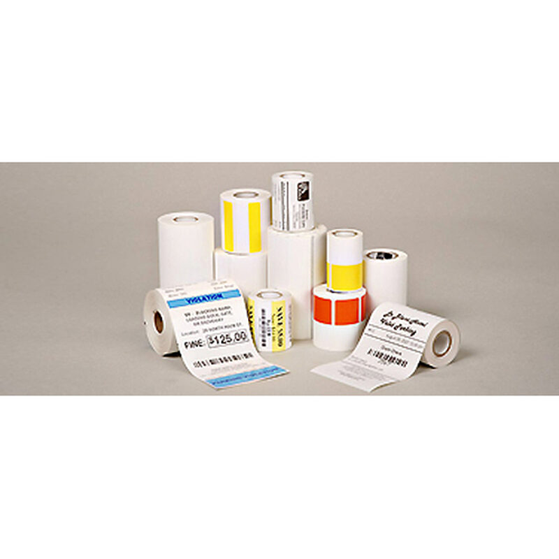 Weißes Zebra 8000D 10-Jahres-Bonpapier 75 mm x 20 m für mobile Drucker