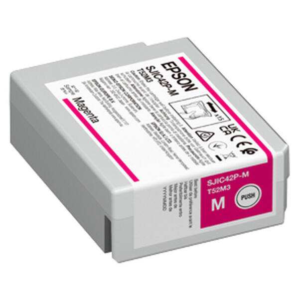 Epson patrone tinte, magenta (glänzend), füllmenge: 50 ml, für epson colorworks c4000 – bild 1