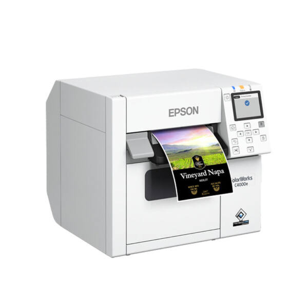 Epson colorworks c4000, matsort blæk, skærer, zplii, usb, ethernet - billede 3