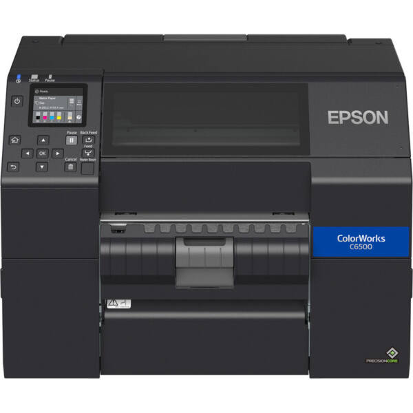 Epson colorworks cw-c6500pe, peeler, disp. , usb, ethernet, sort - billede 1