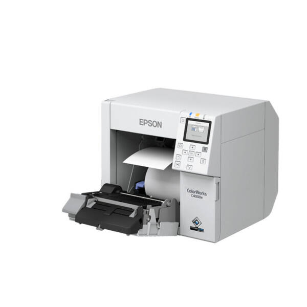 Epson colorworks c4000, matsort blæk, skærer, zplii, usb, ethernet - billede 4