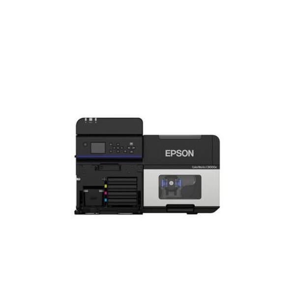 Epson colorworks c8000e, mat sort blæk, skærer, display, usb, ethernet, kit (usb), sort, grå - billede 2