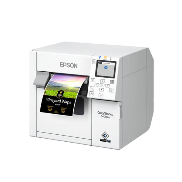 Epson colorworks c4000, matsort blæk, skærer, zplii, usb, ethernet - billede 2
