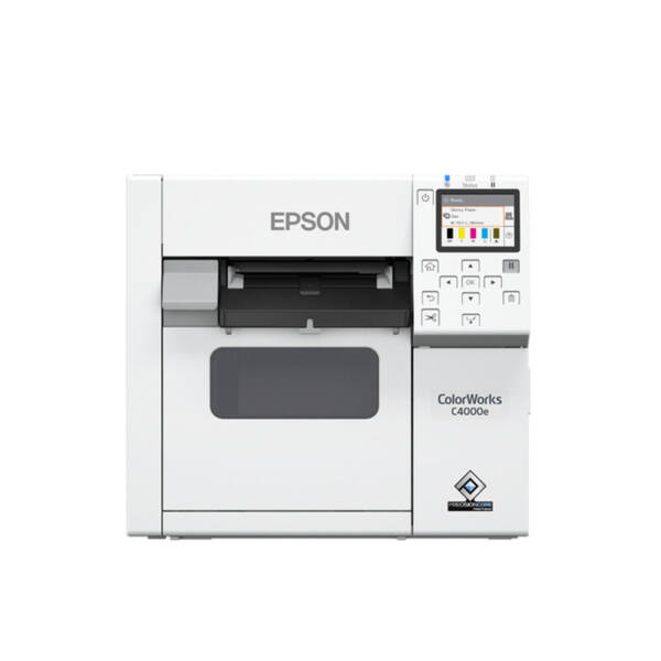 Epson colorworks c4000, gloss black ink, cutter, zplii, usb, ethernet - billede 1