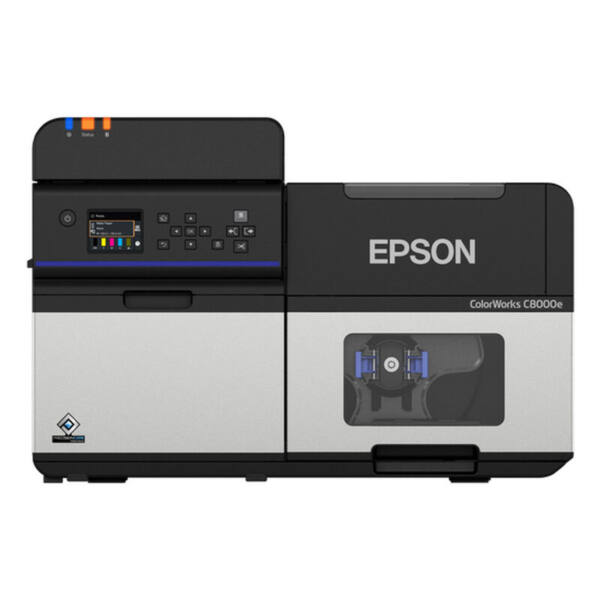 Epson colorworks c8000e, skærer, disp. , usb, ethernet, kit (usb), sort, grå - billede 1