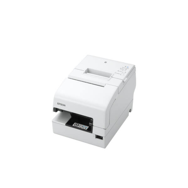 Epson tm-h6000v, micr, skæreenhed, usb, usb host, rs232, ethernet, opos, epos, hvid - billede 1