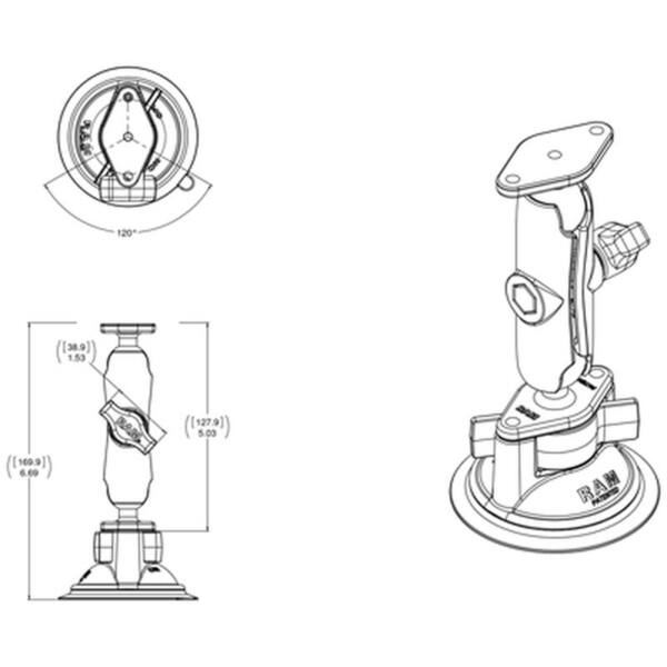 Ram mounts saugfuß-set Ram mounts saugfuß-set – bild 4