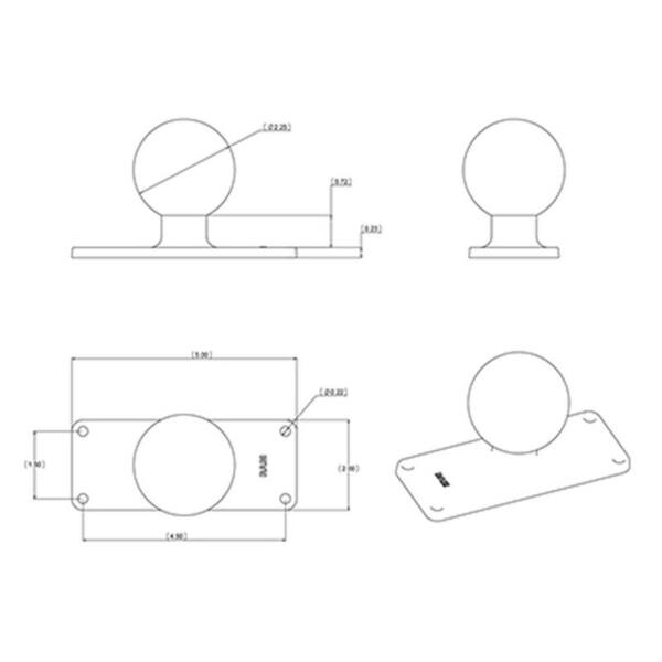 Ram mounts rectangular base plate Ram mounts rectangular base plate - image 2