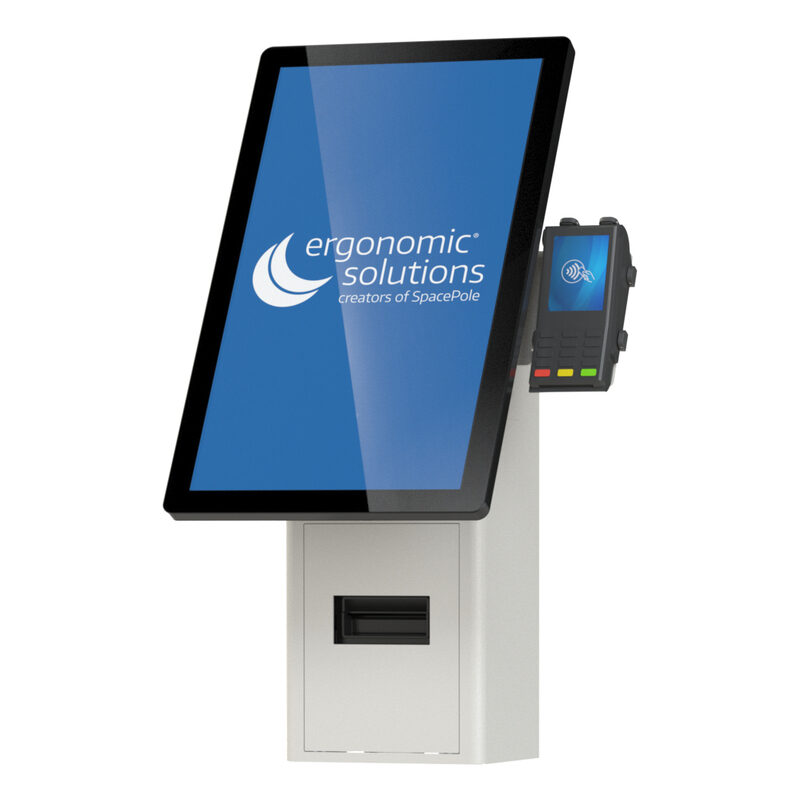 Ergonomic solutions spacepole mini kiosk wall mounted 91ab0d99240be9537db198be9ab4038e