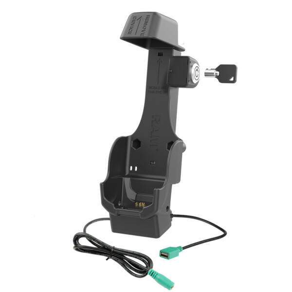 Ram mounts formtilpasset holder (med nøglelås) til zebra tc8300 - billede 1