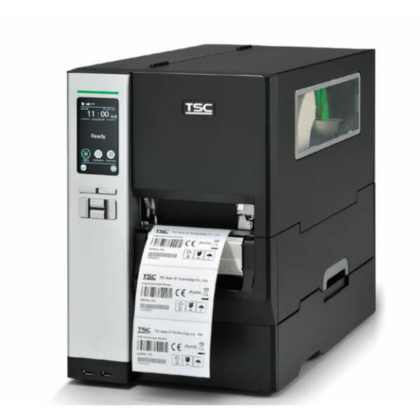 Tsc mh641p, 24 dots/mm (600 dpi), opruller, disp. , rtc, usb, rs232, ethernet - billede 1