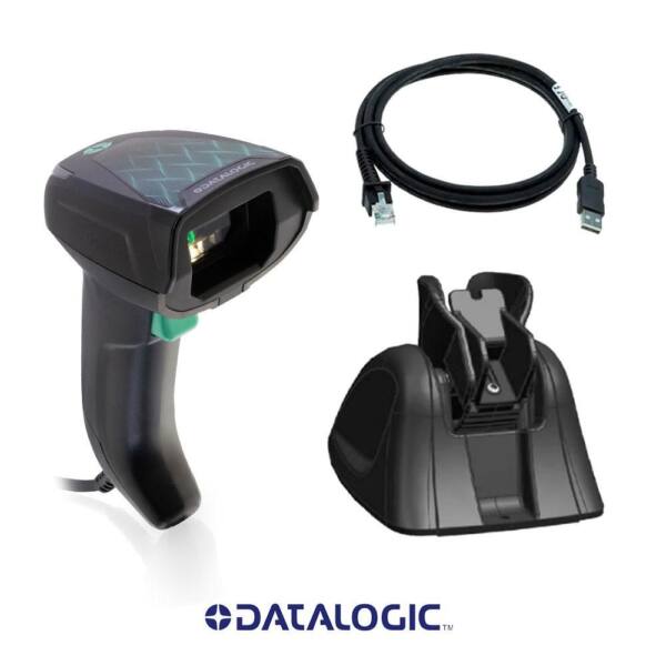 Datalogic gd4620 with presentation base, 2d, hd, usb, kit (usb), black - image 1