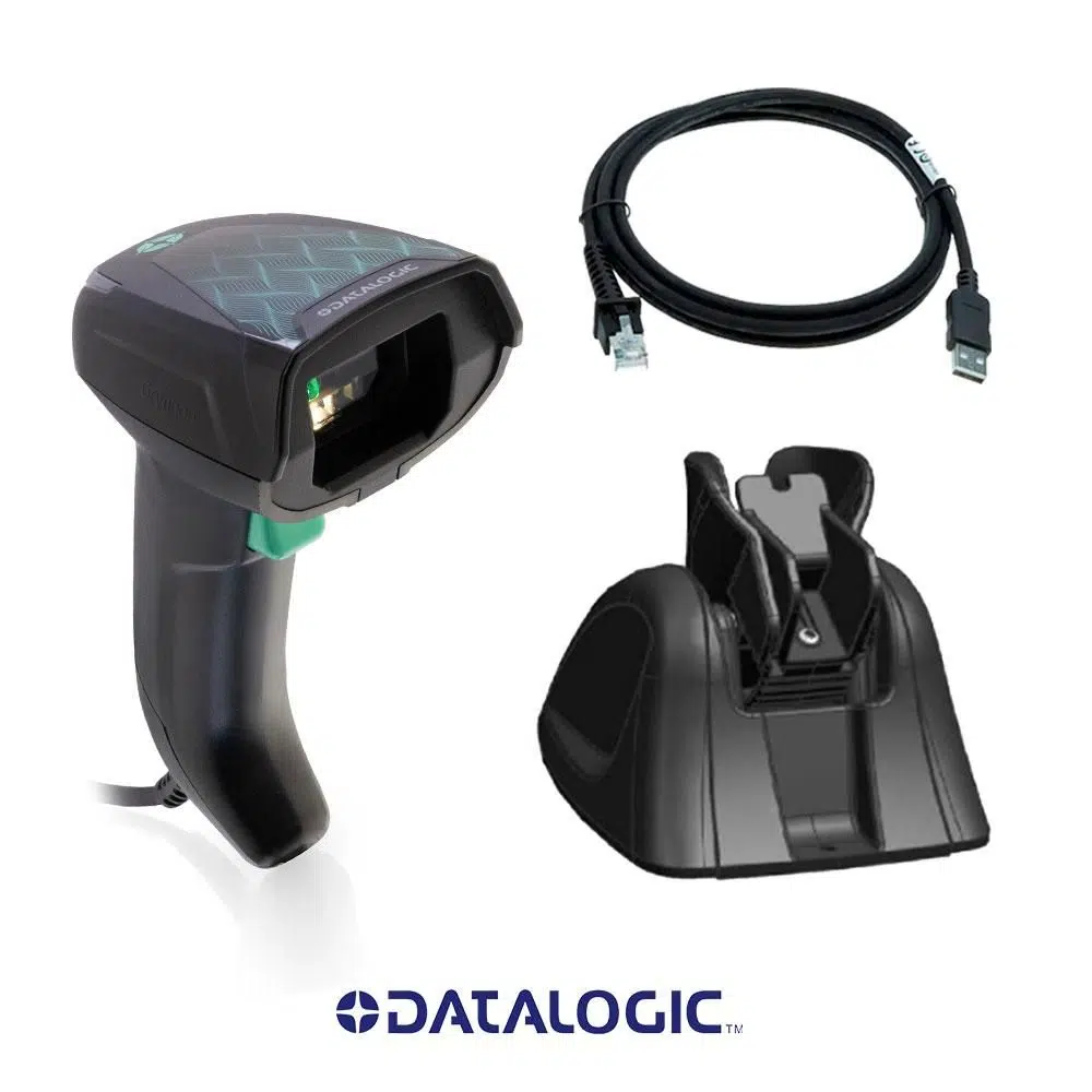 Datalogic GD4620 with Presentation Base, 2D, HD, USB, kit (USB), black