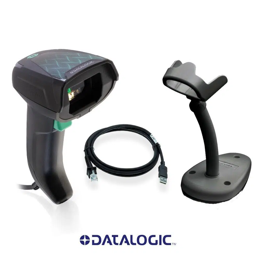 Datalogic GD4620 with Stand, 2D, HD, USB, kit (USB), black