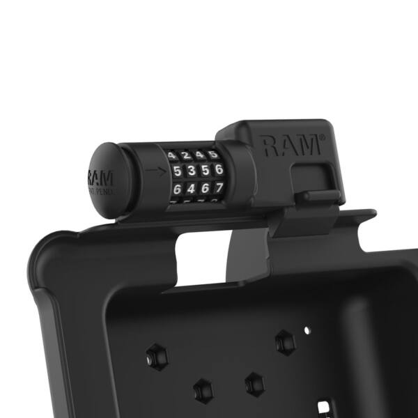 Ram mounts formtilpasset holder (kombinationslås) til zebra et51/56 (8") - billede 2