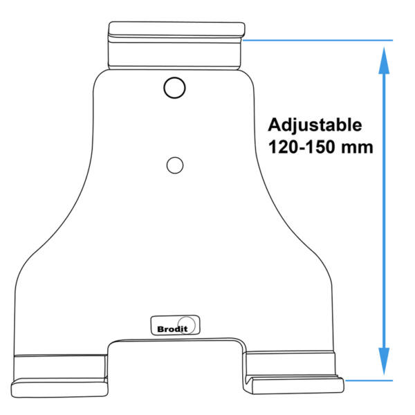 Brodit halter, ts, höhe: 120 mm bis 150 mm – bild 3