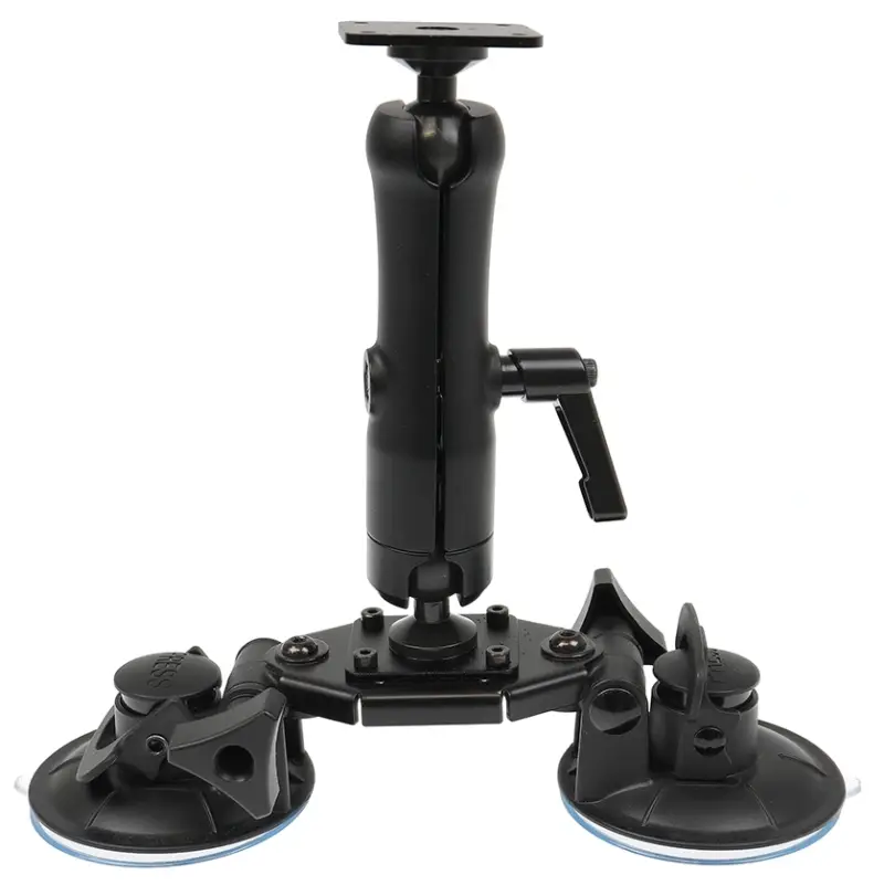 Double suction cup holder with base mount