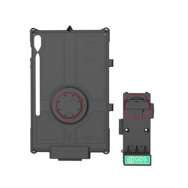 Ram mounts gds uni-conn fjäderbelastad laddningsdocka - 2-håls amps-mönster - usb-c-kontakt - skruvset - bild 3
