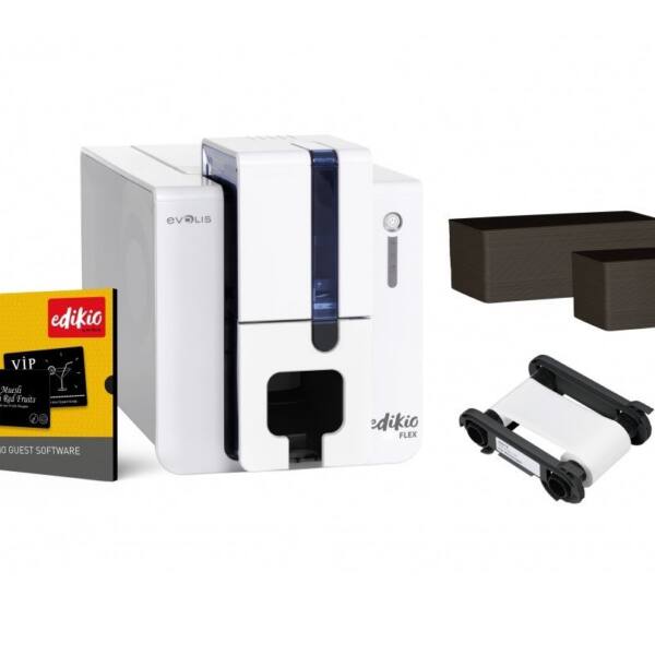 Evolis edikio flex - guest solution, einseitig, 12 punkte/mm (300 dpi), usb, ethernet, kit (usb) – bild 1