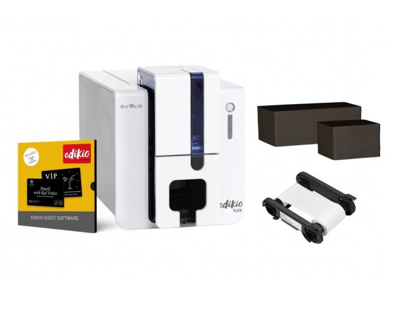Evolis edikio flex - guest solution, einseitig, 12 punkte/mm (300 dpi), usb, ethernet, kit (usb)
