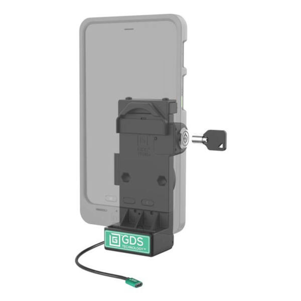 Ram mounts gds uni-conn fjäderbelastad laddningsdocka med nyckellåsning - 2-håls amps-mönster - usb-c-kontakt - skruvsats - bild 2