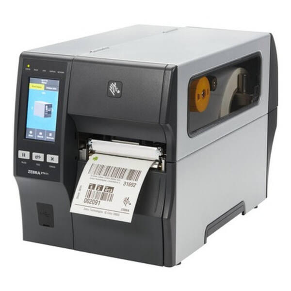 Zebra zt411, 8 dots/mm (203 dpi), cutter, linerless, disp. (colour), rtc, usb, rs232, bt, ethernet, - image 1