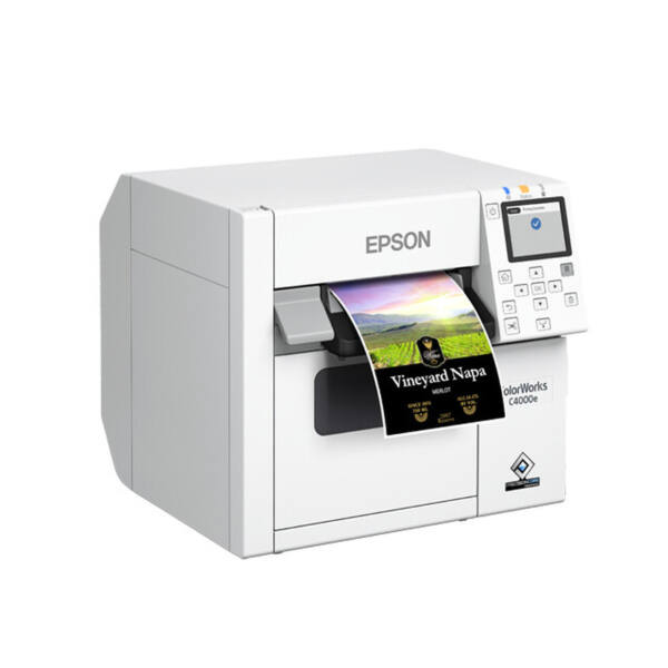 Epson epson colorworks cw-c4000ebk farveetiketprinter, skærer, usb, ethernet, zplii - billede 3