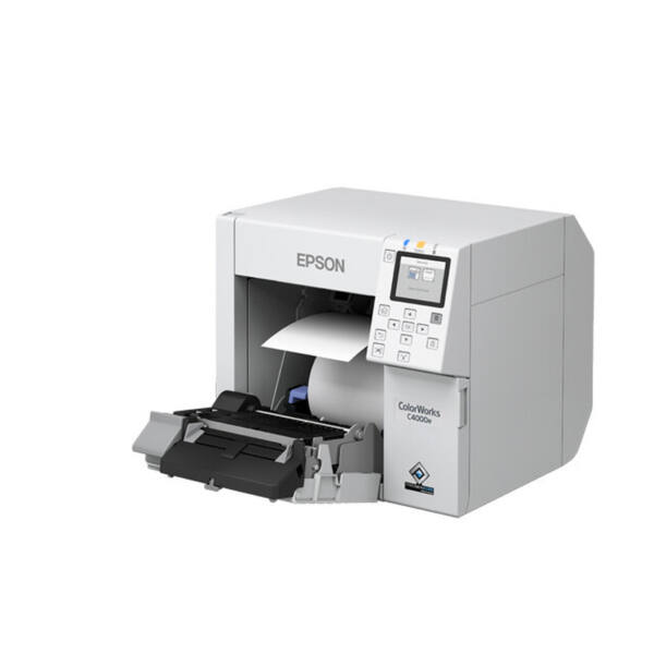 Epson epson colorworks cw-c4000ebk farveetiketprinter, skærer, usb, ethernet, zplii - billede 4