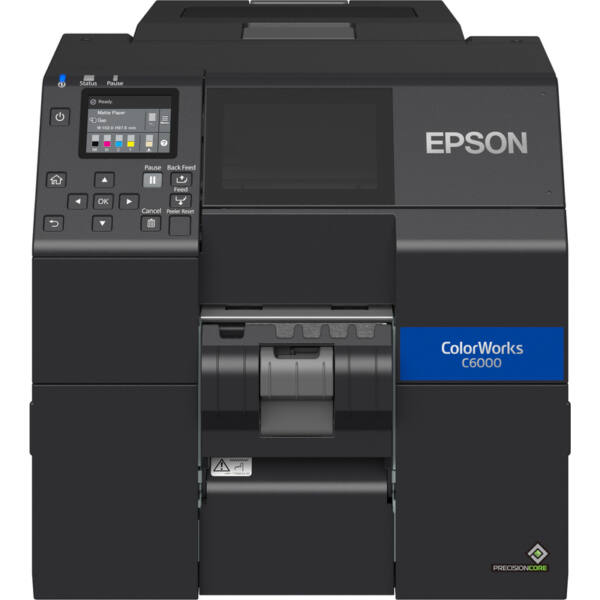 Epson colorworks cw-c6000pe, peeler, disp. , usb, ethernet, black - image 1