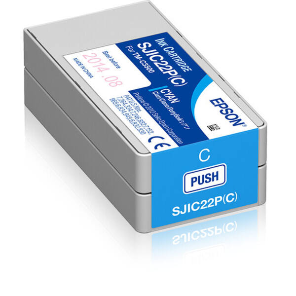 Epson Cartridge SJIC22P for TM-C3500, CYAN