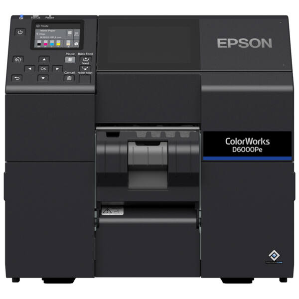 Colorworks d6000 farbstofftinte, abziehvorrichtung, disp. , usb, ethernet, schwarz – bild 1