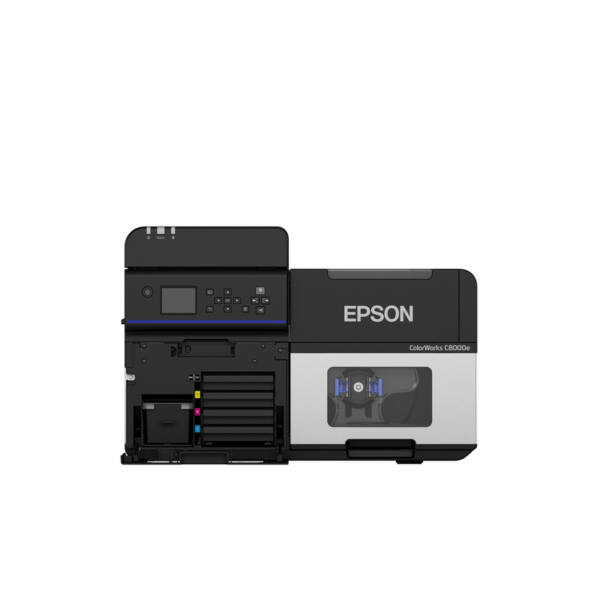 Epson colorworks c8000e, cutter, dispenser, usb, ethernet, kit (usb), schwarz, grau – bild 2