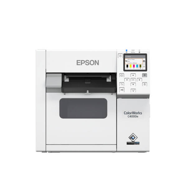 Epson epson colorworks cw-c4000ebk farveetiketprinter, skærer, usb, ethernet, zplii - billede 1