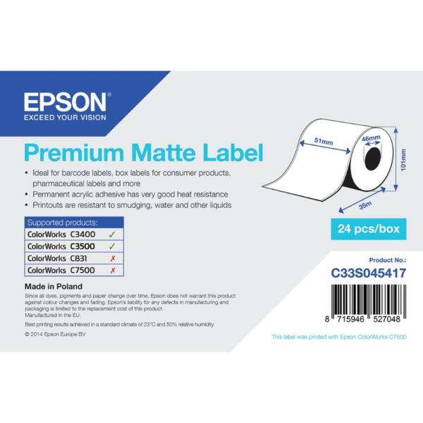 Epson label roll, normal paper, 51mm