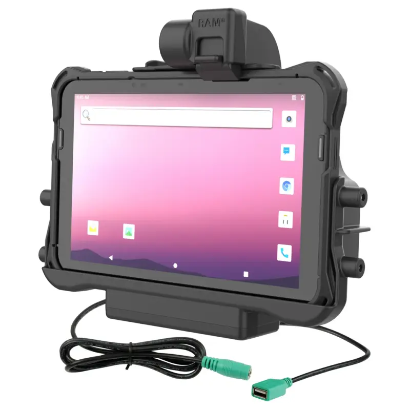 Ram mounts form-fit halterung (verriegelung) für honeywell scanpal eda10a tablet in oem-schutzhülle – 5,5 mm dc- & usb-a-anschluss