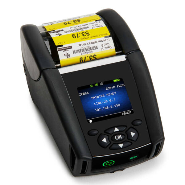 Zebradt printer zq610 plus x 2"/48 mm, engelske/latinske skrifttyper, wifi 6 dual radio (802,11ax / bt5,x), - billede 1