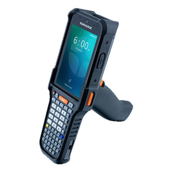 Datalogic Falcon X60, 4,3" display, Android 15, Qualcomm octa-core, 8 GB RAM, 128 GB lagring, 2D Extra Long Range scan engine, 31-tangenters numerisk, Wi-Fi 6E, pistolgrepp, robust.
