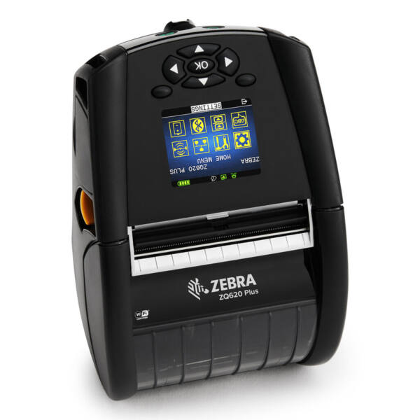 Zebra zq620 plus, 8 dots/mm (203 dpi), lts, rs232, bt (ble, 5. 0), ext. Bat. - image 1